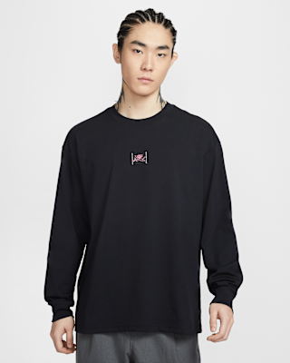 Nike ブラック ロングスリーブTシャツ POST JUNK / 90's NIKE LIMITED EDITION USA製 ロングスリーブTシャツ [XL]